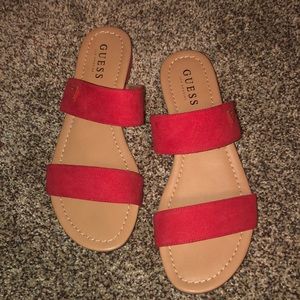 Guess  Sandals-RED size 8M (Great Condition)